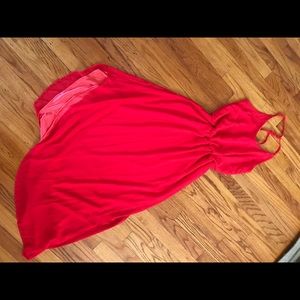 Red flowy dress